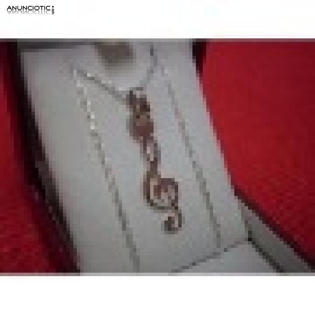 PUA,GUITARRA,NOTA MUSICAL EN ORO &oacute; PLATA