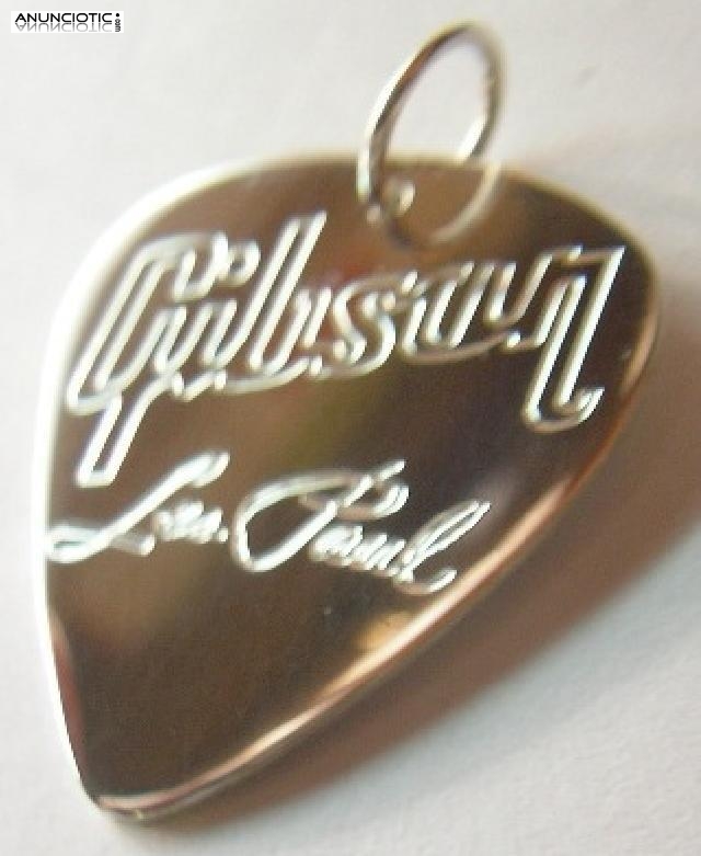 PUA,GUITARRA,NOTA MUSICAL EN ORO &oacute; PLATA