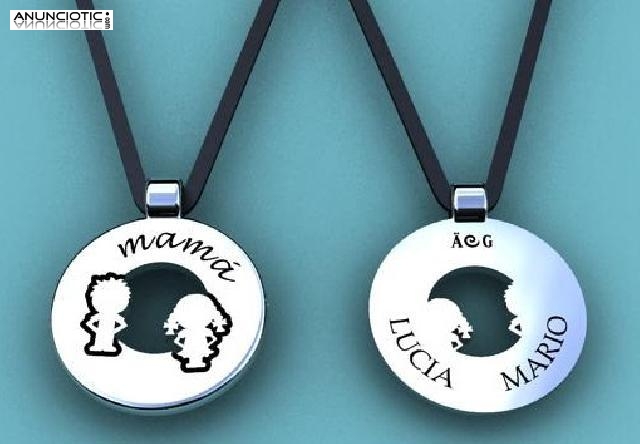 COLGANTES FAMILIA EN ORO &oacute; PLATA