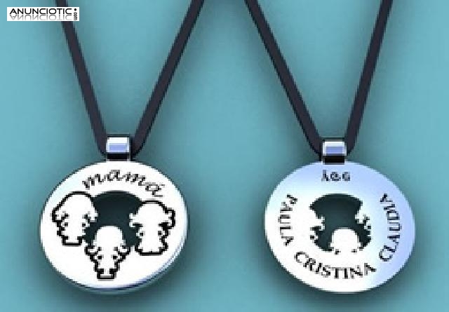 COLGANTES FAMILIA EN ORO &oacute; PLATA