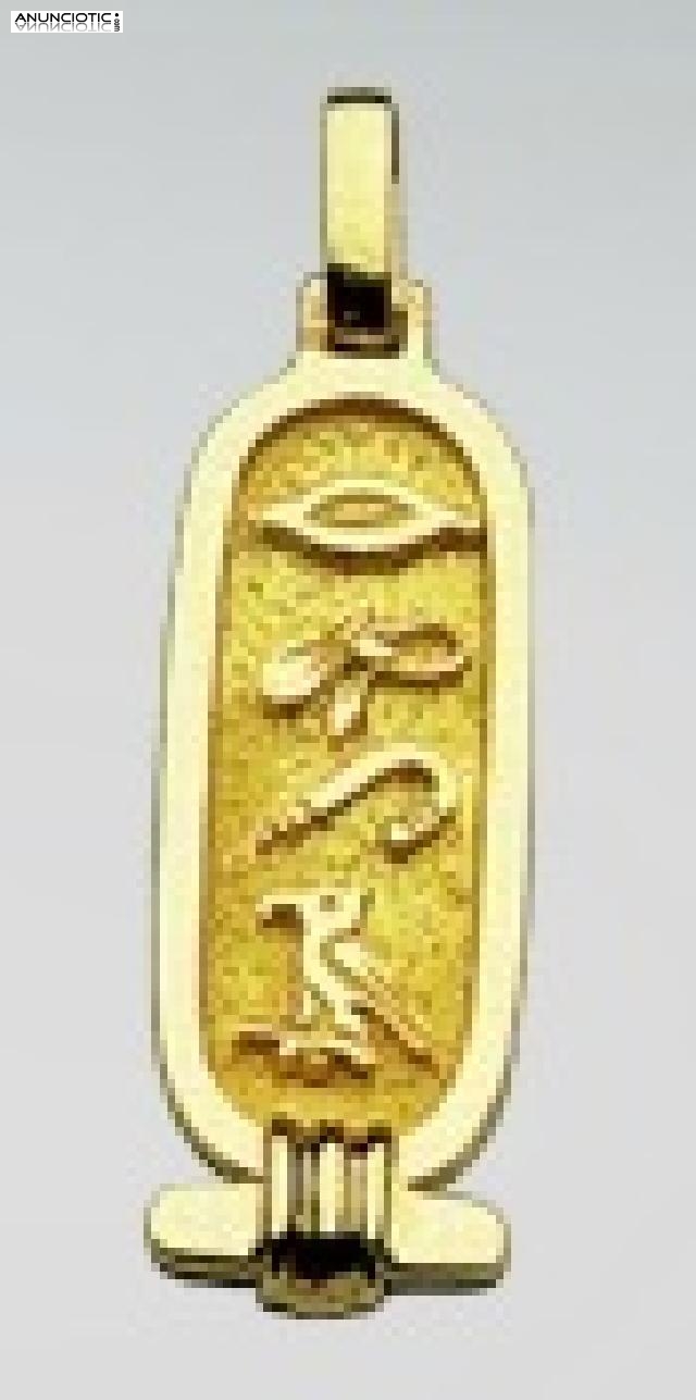 CARTUCHO EGIPCIO en oro &oacute; en plata