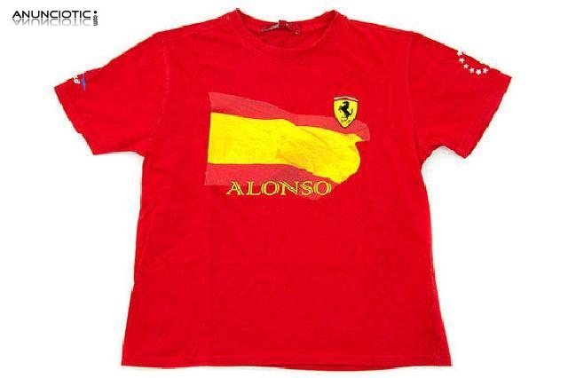 Camiseta ferrari ni&ntilde;a color rojo talla 7-8