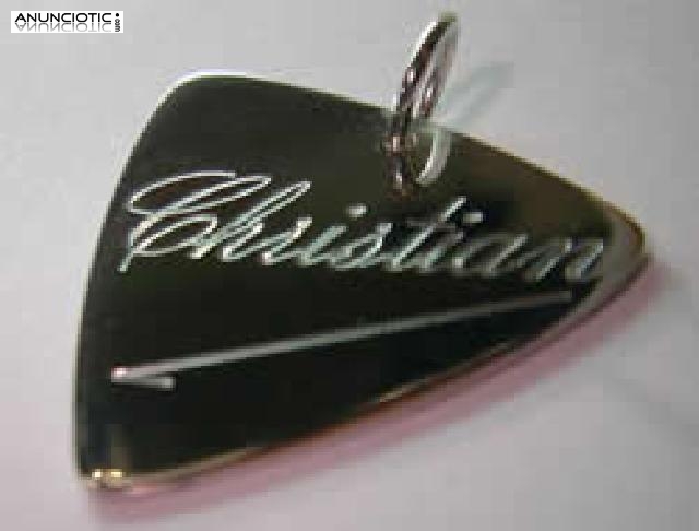 PUA,GUITARRA,NOTA MUSICAL EN ORO &oacute; PLATA