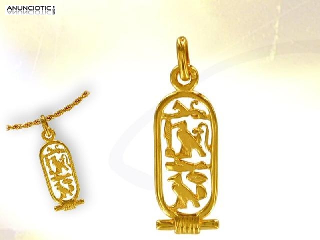CARTUCHO EGIPCIO en oro &oacute; en plata