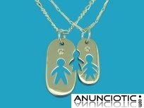 COLGANTE NI&Ntilde;OS/NI&Ntilde;AS EN ORO &oacute; PLATA