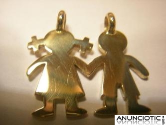 COLGANTE NI&Ntilde;OS/NI&Ntilde;AS EN ORO &oacute; PLATA