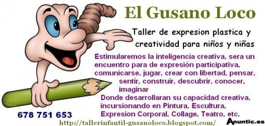 TALLER DE EXPRESION PLASTICA Y CREATIVIDAD PARA NI&Ntilde;OS