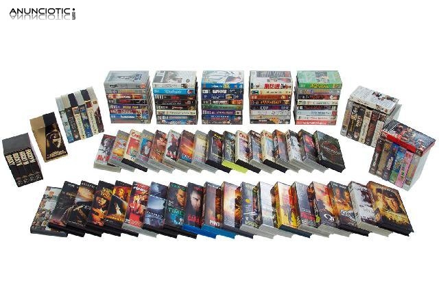 Lote de 100 pel&iacute;culas en vhs. Varios t&iacute;tulos
