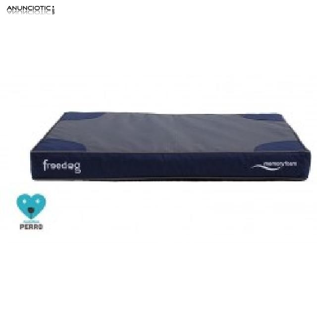 Cama ortop&eacute;dica para perro memory foan azul