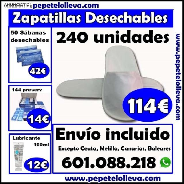  100 zapatillas desechables 66�  env&iacute;o incluido    
