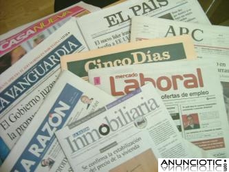 Anuncios EN PRENSA MADRID:El Pa&iacute;s, Mundo, ABC(POR PALABRAS/MODULOS)