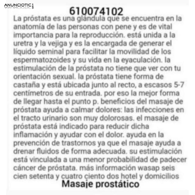 Masaje lingan prost&aacute;tico est&eacute;tica