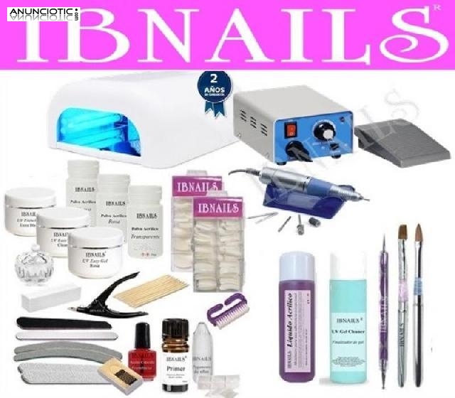 Set avanzado de acr&iacute;lico,gel con lampara y torno