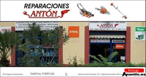 REPARACIONES ANTON,  VENTA-REPACION Y RECAMBIO DE MAQUINARIA DE JARDIN Y EL&Eacute;CTRICA.