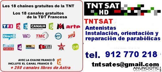 TNTSAT, televisi&oacute;n  francesa por sat&eacute;lite, TNTSAT.es