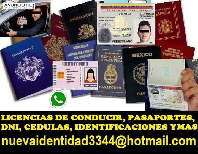 DNI ESPA&Ntilde;OL PASAPORTES EUROPEOS LICENCIA DE CONDUCIR
