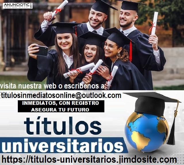 TITULOS UNIVERSITARIOS ESPA&Ntilde;A CON REGISTRO EN EL MINISTERIO