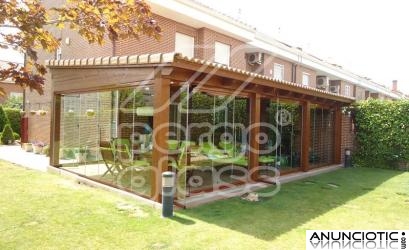 Techo m&oacute;vil manual en Pergoglass