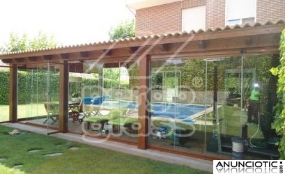 Techo m&oacute;vil manual en Pergoglass