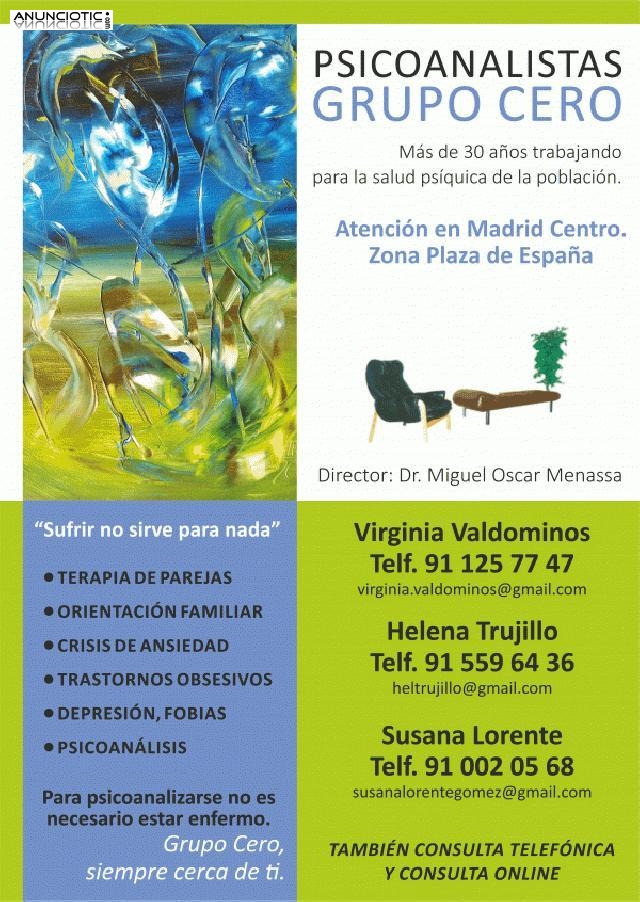 Psicoan&aacute;lisis Grupo Cero Psicoan&aacute;lisis online Madrid