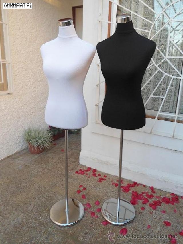 Maniqu&iacute; busto mujer y hombre escaparate