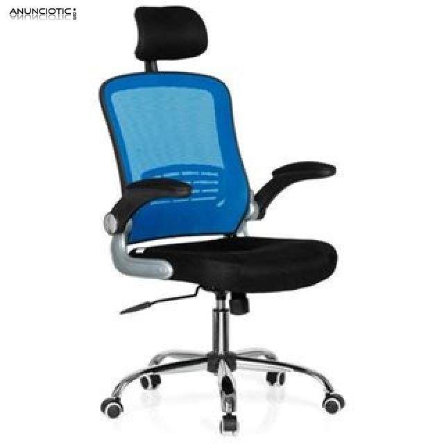 Silla con estructura met&aacute;lica azul