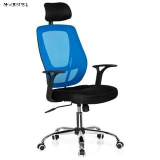 Silla estructura met&aacute;lica azul