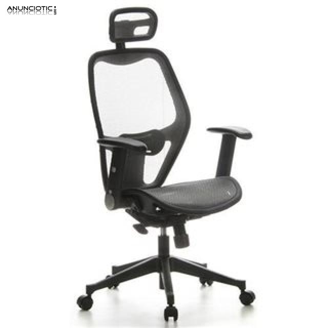 Silla ejecutiva air port malla ajustable gris