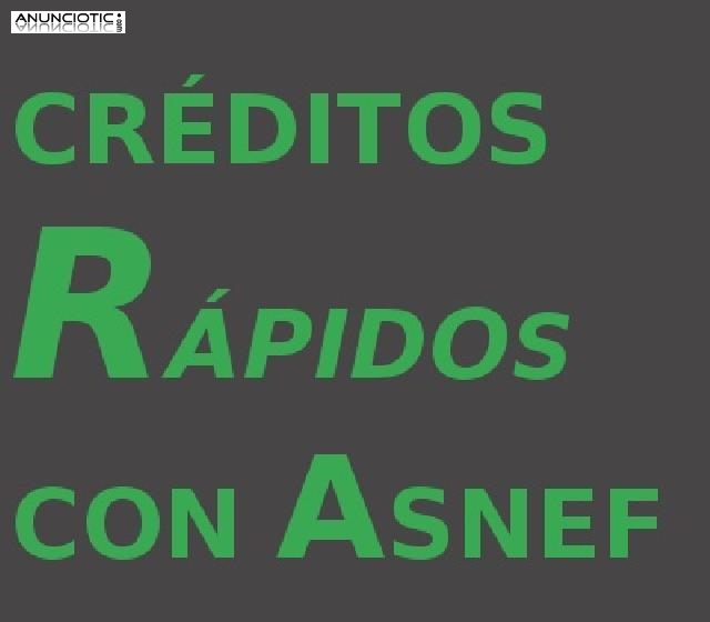 Cr&eacute;ditos con asnef urgentes