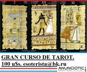 CURSO DE  TAROT ESOTERICO, (Con t&eacute;cnicas esot&eacute;ricas, en 22 lecciones).  PROF. IGOR J. H. D