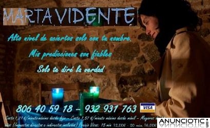 CLARIVIDENTE MEDIUM MARTA. Tarot econ&oacute;mico 20 minutos 12�