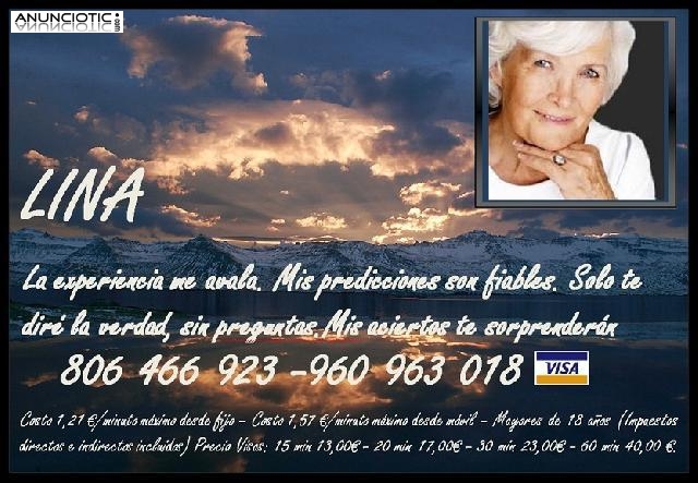 Vidente Lina  960963018 solo la verdad,mis cartas no enga&ntilde;an