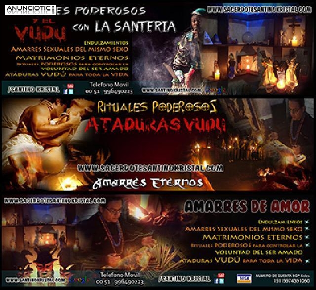 ATADURAS VUD&Uacute;, HECHIZOS DE AMOR, DOMINO A TU PAREJA SOLO PARA TI.