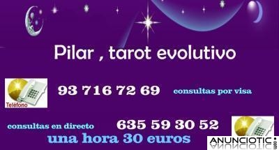 Pilar tarot evolutivo, consultas por visa o en directo en el 93 716 72 69 / 635 59 30 52