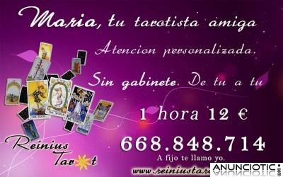 Mar&iacute;a, tu tarotista amiga. Sin gabinete. Economico 1 hora 12 euros