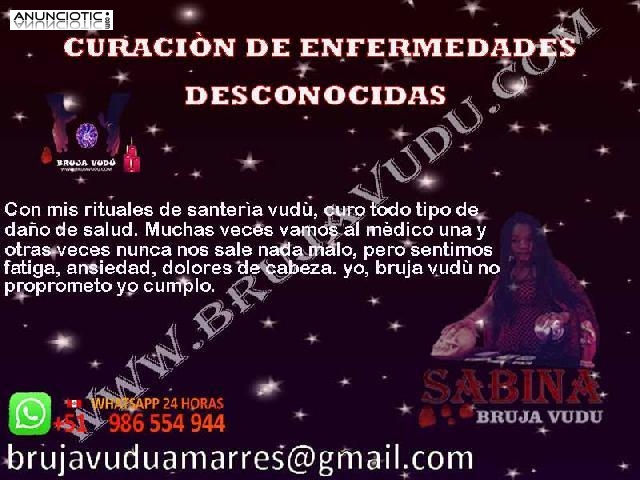 CURACIONES DE TODO TIPO DE DA&Ntilde;OS BRUJA VUDU