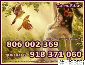 OFERTA TAROT VISA 15� 30 MIN.TAROT BARATO Y ECONOMICO EDEN 0,41 CM MIN. 