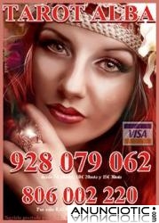 Oferta tarot Visa Alba 928 079 062 desde 5� 10mtos, 8� 20mts y 10� 30mts, las 24 horas a t