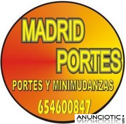 MUDANZAS TRASLADOS PORTES 6+54/6)0+0/84+7- (G) ECONOMICOS EN MADRID