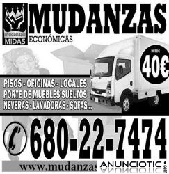 portes baratos madrid 680�22�74�74 mudanzas/ pidanos tu presupuesto