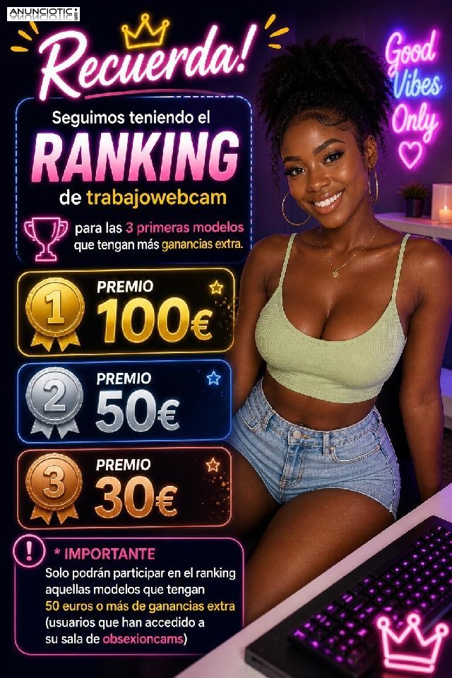 Oferta de Trabajo - Modelos Webcam (MUJERES/PAREJA EXCLUYENTE)