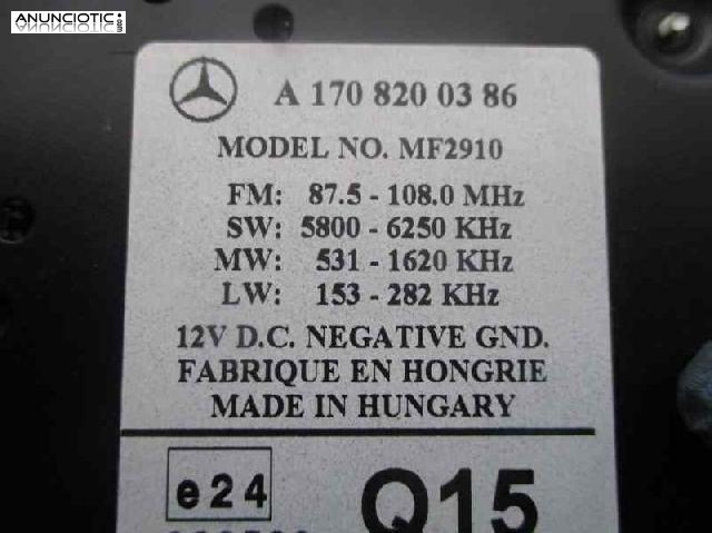 Sistema audio / radio cd de clase a (...