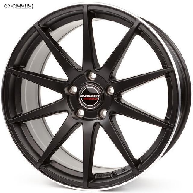 Llantas borbet gtx negro/pulido 