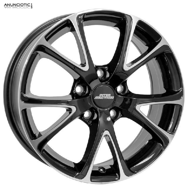 Llantas inter-action pulsar black polish 
