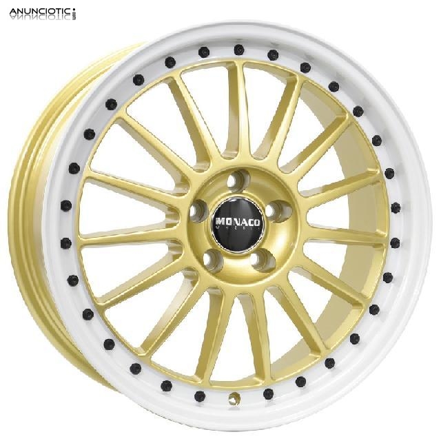 Llantas monaco paddock gold/white 