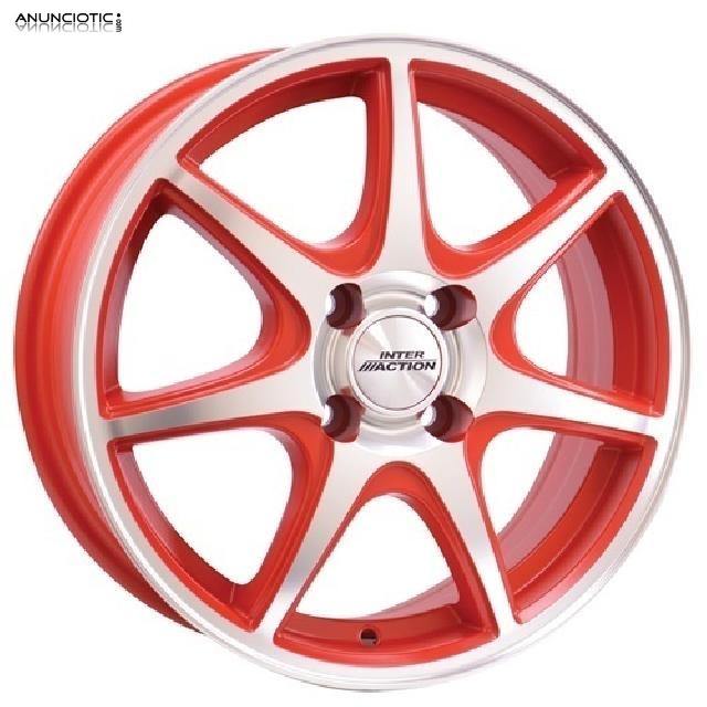 Llantas inter-action ice red dull/polish 