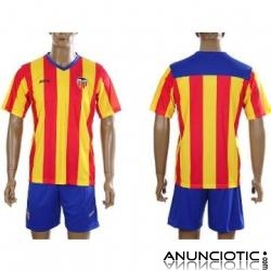Valencia jerseys de f&uml;&sup2;tbol 11-12 temporada jerseys en casa con los pantalones con parches