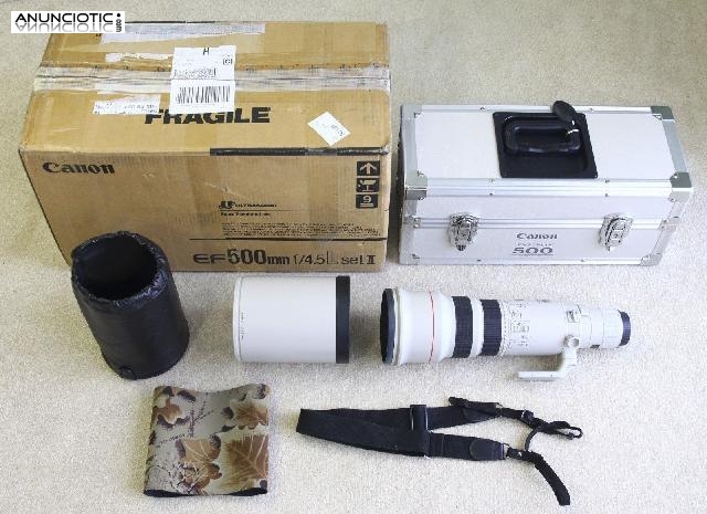 Canon EF 500mm f / 4.5 L II USM EXELL + EOS DIGITAL c&aacute;mara SHARP 7D 5D ES I