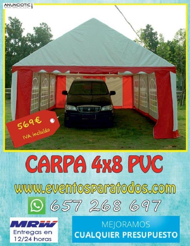Oferta carpa 4x8 est&aacute;ndar