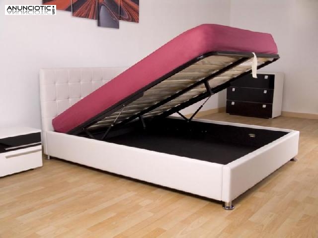 Cama canap&eacute; modelo alpes en blanco o neg
